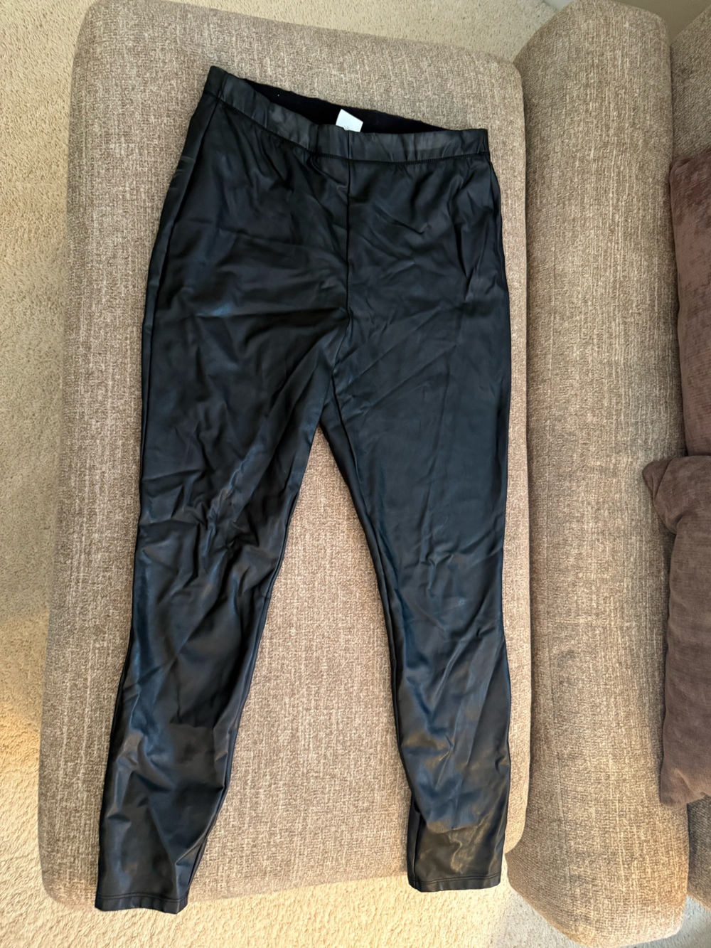Express women’s black full leather pants
